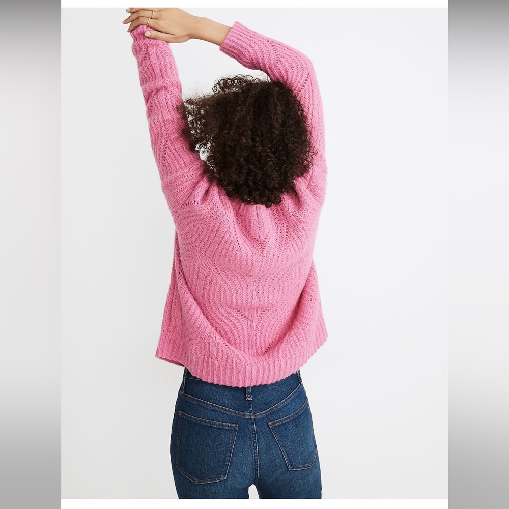 Madewell Charley Pullover Sweater in Pink Sz S #0473 - Picture 3 of 8